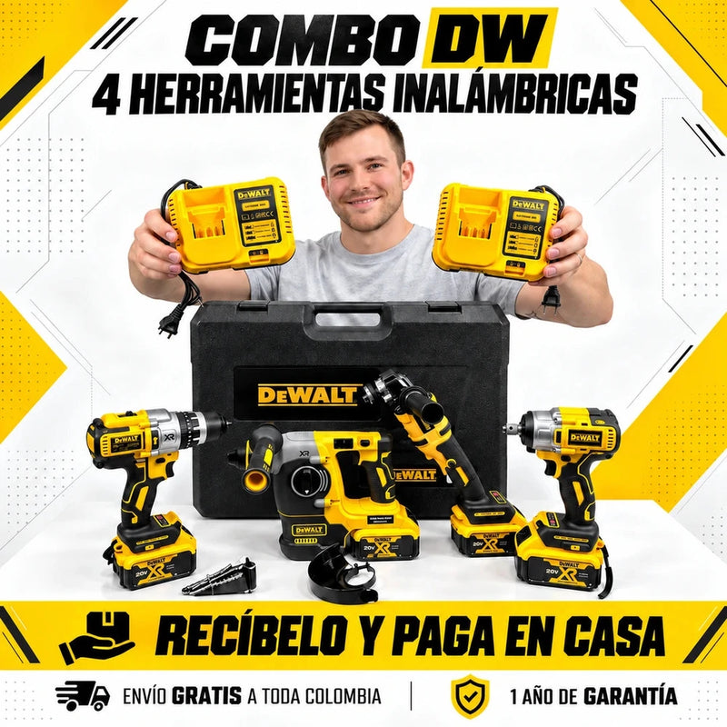 Kit Profesional Inalámbrico de Cuatro Herramientas